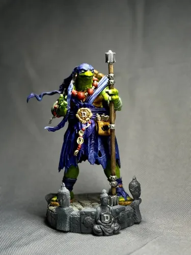 3D фигурка Леонардо (Leonardo) с катанами из Черепашек-ниндзя, ручная покраска