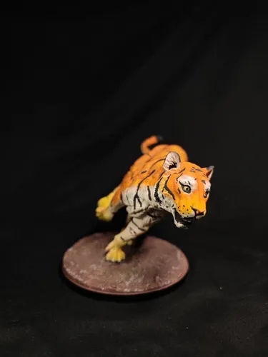 Реалистичная 3D фигурка бенгальского тигра (Bengal tiger), качественная ручная покраска