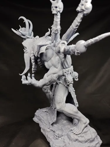 3D статуэтка Гул'дана (Gul'dan) из World of Warcraft (WoW), фотополимерная печать и роспись