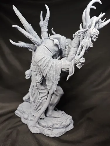 3D статуэтка Гул'дана (Gul'dan) из World of Warcraft (WoW), фотополимерная печать и роспись