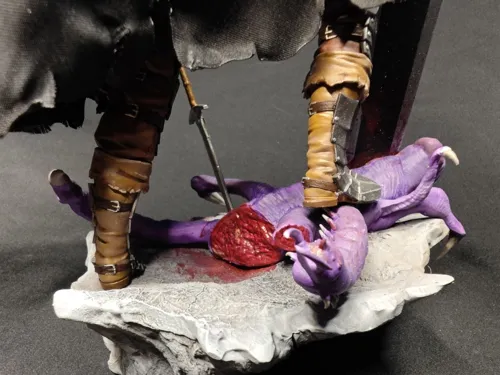 Детализированная 3D фигурка Гатса (Guts) из аниме Берсерк (Berserk), профессиональная ручная покраска