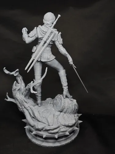 3D статуэтка Цири (Ciri) из вселенной Ведьмак (The Witcher), фотополимерная печать и покраска