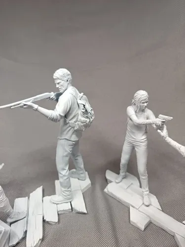 Сюжетная 3D диорама по мотивам The Last of Us (Одни из нас) с Джоэлом и Элли, ручная покраска