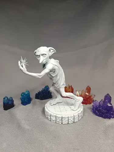 3D фигурка домового эльфа Добби (Dobby) из Гарри Поттера с носком, ручная покраска