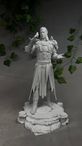 3D статуэтка друида Хальсина (Halsin) из Baldur's Gate 3, фотополимерная печать и роспись