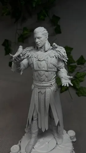 3D статуэтка друида Хальсина (Halsin) из Baldur's Gate 3, фотополимерная печать и роспись