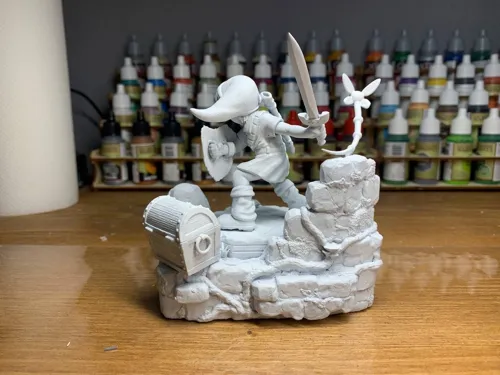 3D фигурка Линка (Link) с Высшим мечом из The Legend of Zelda, фотополимерная печать и роспись