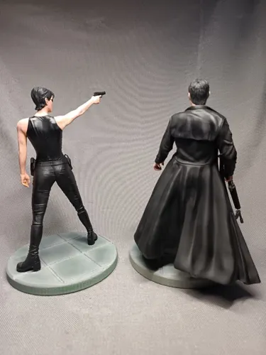 3D фигурка Тринити (Trinity) из фильма Матрица в латексном костюме, ручная покраска