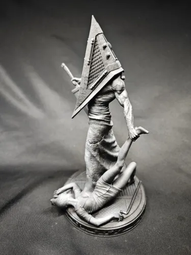 3D фигурка Пирамидоголового (Pyramid Head) из Сайлент Хилл (Silent Hill), профессиональная покраска