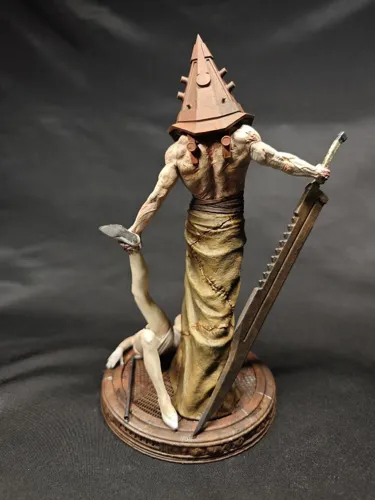3D фигурка Пирамидоголового (Pyramid Head) из Сайлент Хилл (Silent Hill), профессиональная покраска