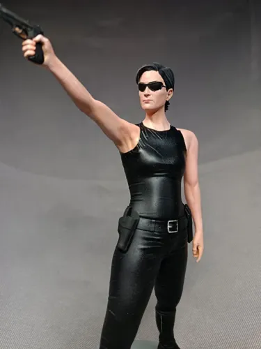 3D фигурка Тринити (Trinity) из фильма Матрица в латексном костюме, ручная покраска