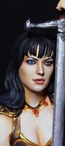 3D статуэтка Зены — королевы воинов (Xena), ручная покраска и детализация доспехов