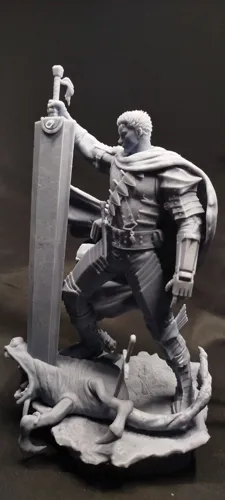 Детализированная 3D фигурка Гатса (Guts) из аниме Берсерк (Berserk), профессиональная ручная покраска