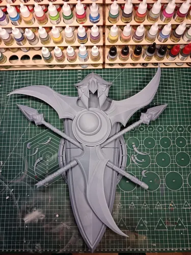 Настенный герб ночных эльфов Калдорай (Kaldorei Crest) из World of Warcraft, 3D печать и покраска