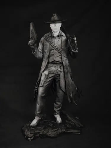 3D фигурка Гуля (The Ghoul) из вселенной Fallout (Фоллаут), ручная роспись деталей