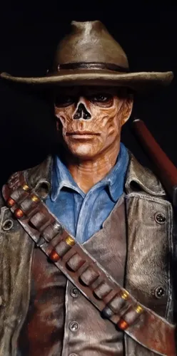 3D фигурка Гуля (The Ghoul) из вселенной Fallout (Фоллаут), ручная роспись деталей