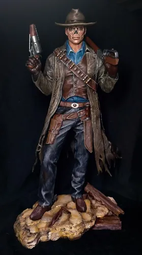 3D фигурка Гуля (The Ghoul) из вселенной Fallout (Фоллаут), ручная роспись деталей