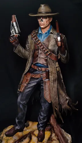 3D фигурка Гуля (The Ghoul) из вселенной Fallout (Фоллаут), ручная роспись деталей