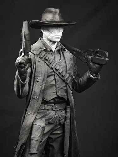 3D фигурка Гуля (The Ghoul) из вселенной Fallout (Фоллаут), ручная роспись деталей