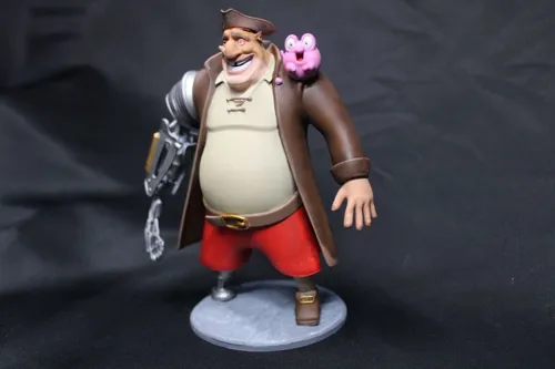 3D фигурка киборга Джона Сильвера (John Silver) из мультфильма Планета сокровищ, ручная работа