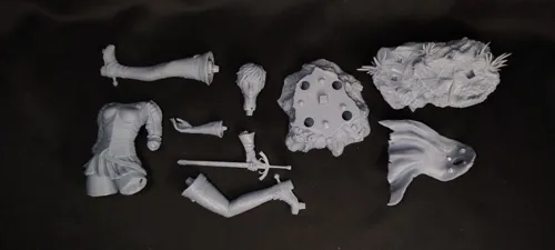 3D статуэтка Каски (Casca) из аниме Берсерк (Berserk), напечатанная на 3D принтере и покрашенная