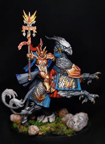 Миниатюра командира Ультрамаринов (Ultramarines Captain) из Warhammer , ручная покраска