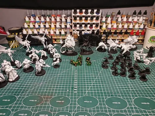 Миниатюра крысолюда Скавена (Skaven) из вселенной Warhammer, фотополимерная печать и покраска