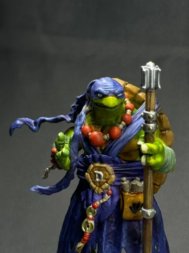 3D фигурка Леонардо (Leonardo) с катанами из Черепашек-ниндзя, ручная покраска