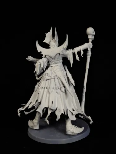 Детализированная 3D фигурка Лича (Lich) из Герои Меча и Магии 5 (HOMM5), фотополимерная печать