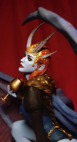 3D фигурка дьяволицы Мизоры (Mizora) из Baldur's Gate 3, фотополимерная печать и роспись