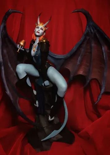 3D фигурка дьяволицы Мизоры (Mizora) из Baldur's Gate 3, фотополимерная печать и роспись