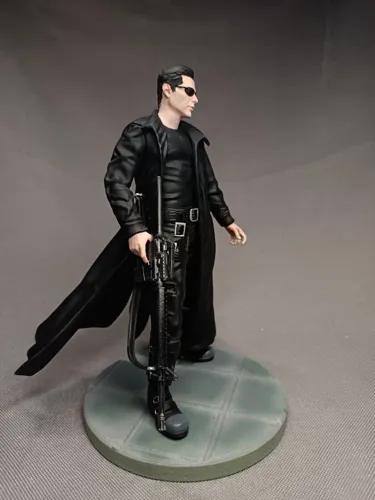 3D фигурка Нео (Neo) из фильма Матрица в плаще, ручная покраска