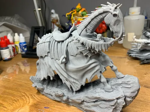 Детализированная 3D статуэтка Рыцаря-Черепа (Skull Knight) на коне из аниме Берсерк, ручная работа