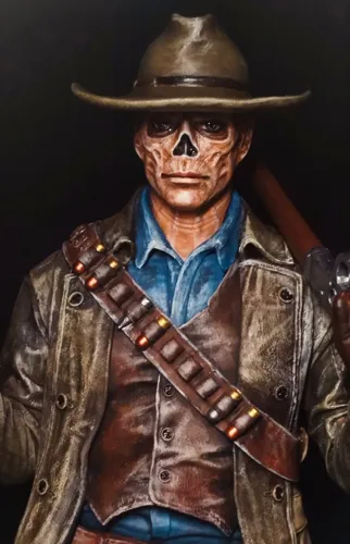 3D фигурка Гуля (The Ghoul) из вселенной Fallout (Фоллаут), ручная роспись деталей