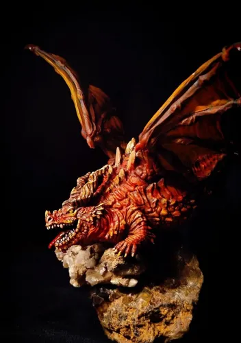 Забавная 3D фигурка толстого дракона (Fat Dragon) для D&D, фотополимерная печать и покраска