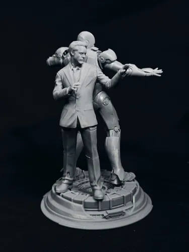 Кастомная 3D статуэтка Тони Старка (Tony Stark) в костюме Железного Человека (Iron Man), ручная работа