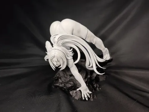 Кастомная 3D фигурка Йоруичи Шихоин (Yoruichi Shihoin) из аниме Блич (Bleach) в боевой позе, ручная покраска